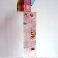 Sculpture en Cristal sur socle cristal taillé et polis
