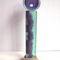 Sculpture cristal sur socle marbre